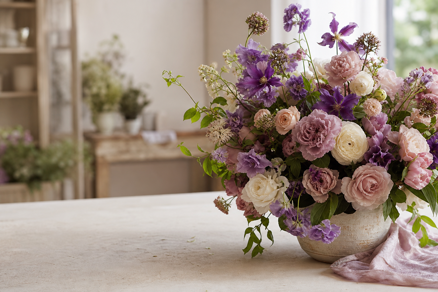 Violetta Flowers özel tasarım çiçek aranjmanı