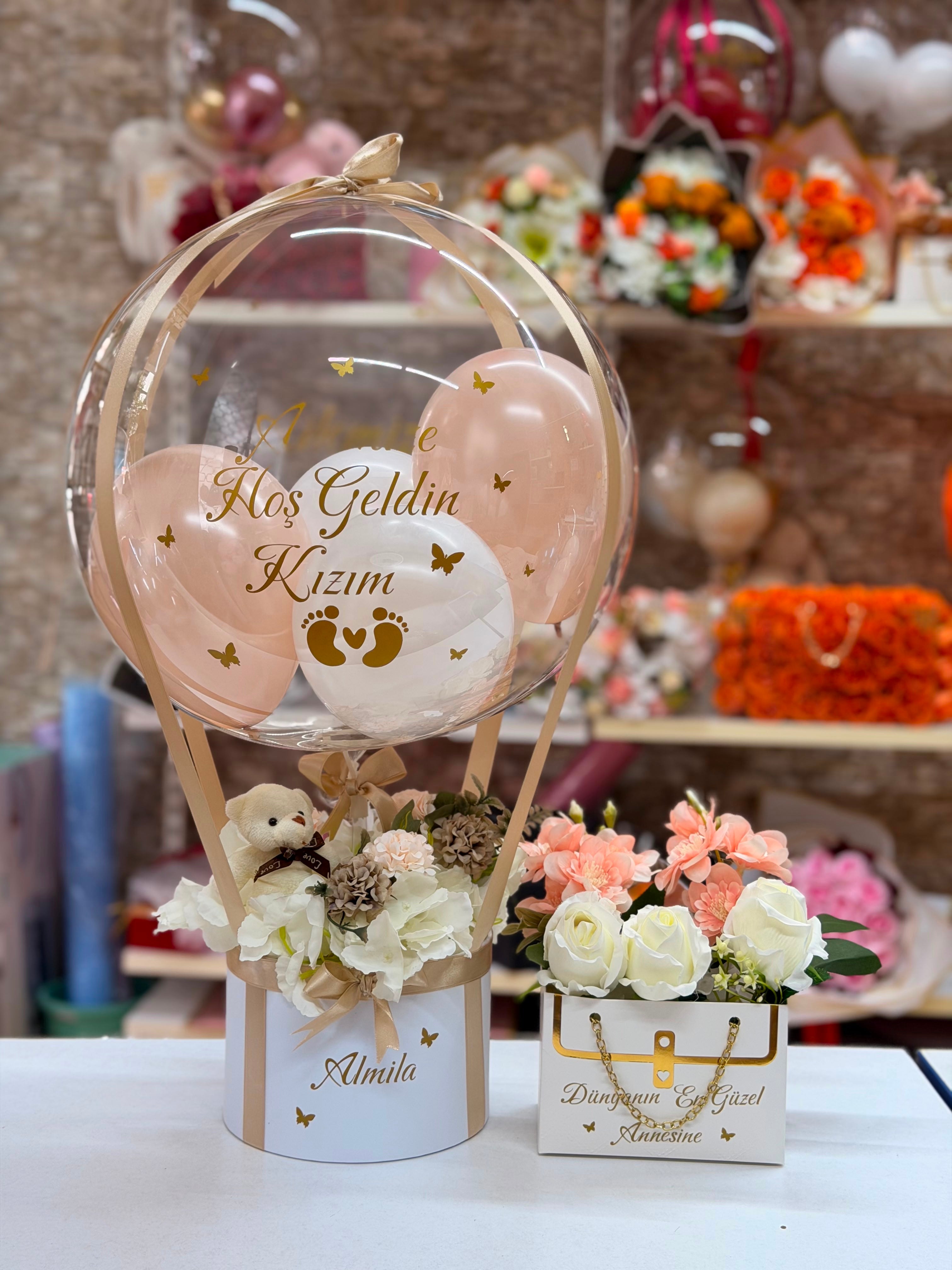 Pudra Düşler Hediye Balon Kutusu