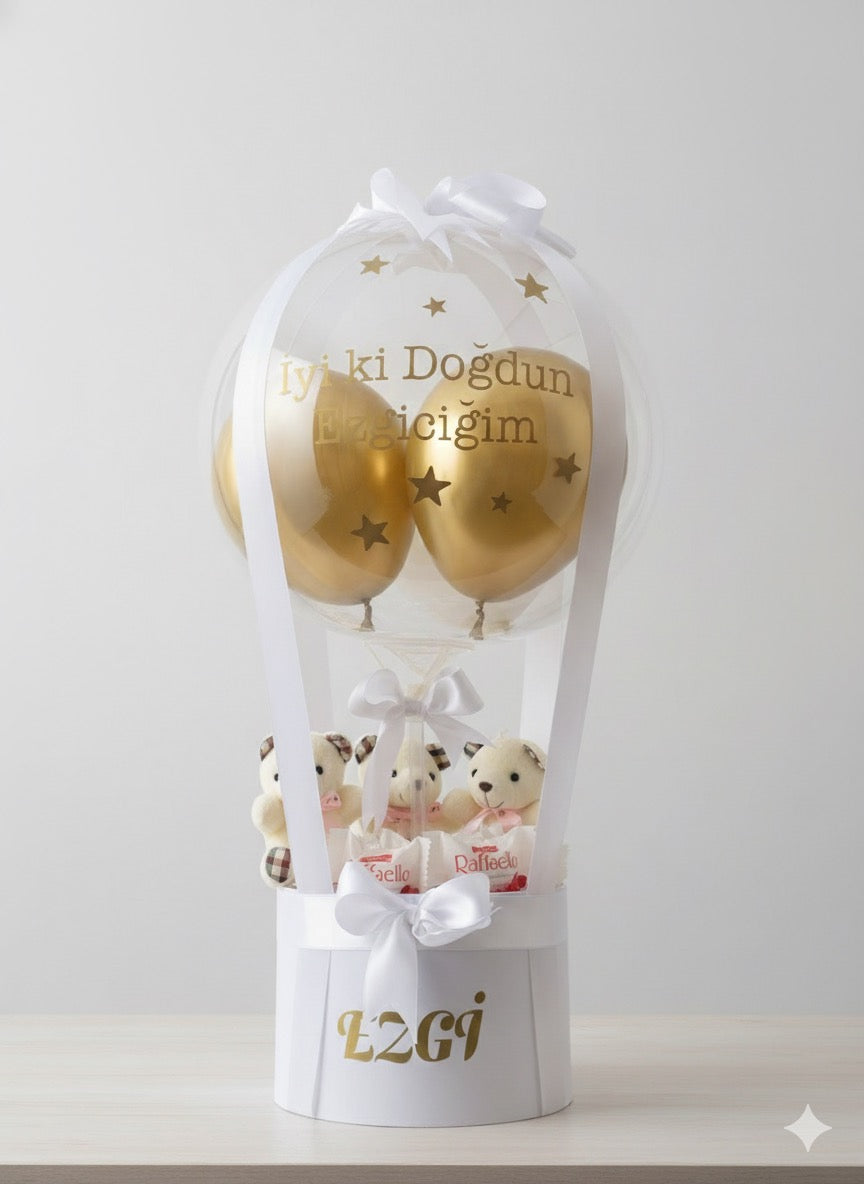 Raffaellolu Doğum Günü Özel Hediye Balon Kutusu