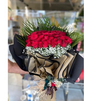 41 li Kırmızı Gül Buketi